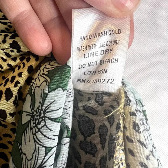 GiGio by UmGee Animal Print‎ Floral Faux Wrap Skirt Size Large - Picture 8 of 9